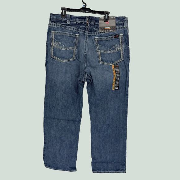 NEW Ariat FR M4 Relaxed Boot Cut Jeans 42x30 Flame Resistant CAT 2 Work Glacier - Picture 6 of 9